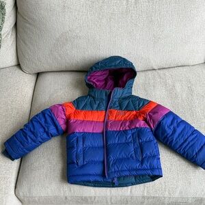 L.L. Bean Kids Colorful Puffer Jacket - Blue, Pink, Orange